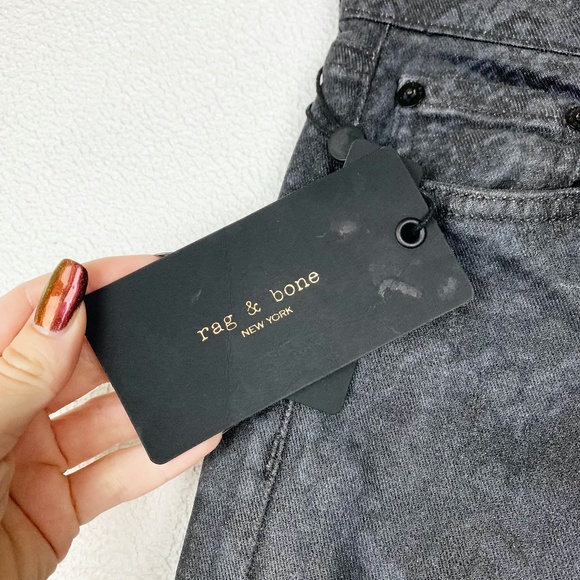 rag & bone | Nina High Rise Ankle Cigarette Jean Snake Foil - Picture 4 of 10